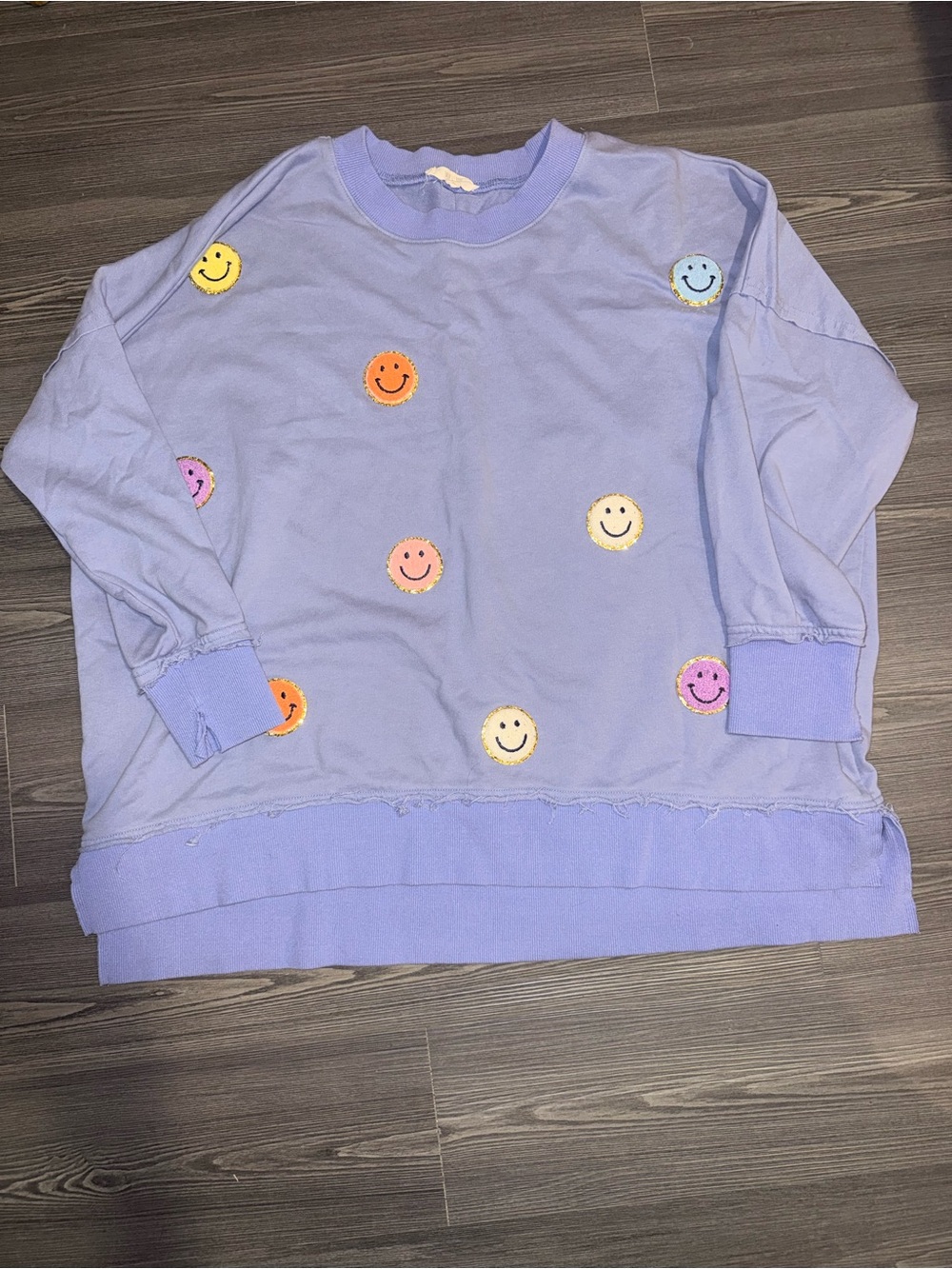 Jade by Jane Oversized Smiley Sweatshirt